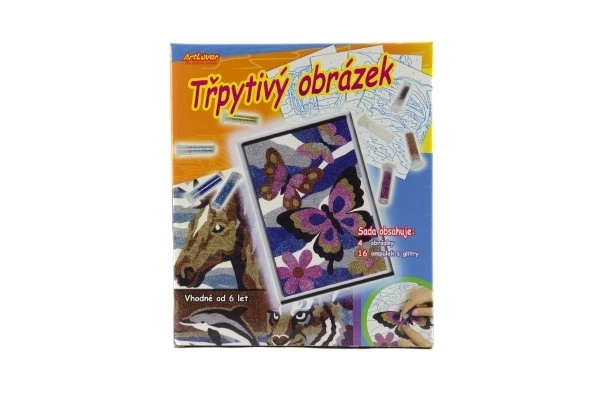 Artlover třpytivé obrázky sada 4 ks