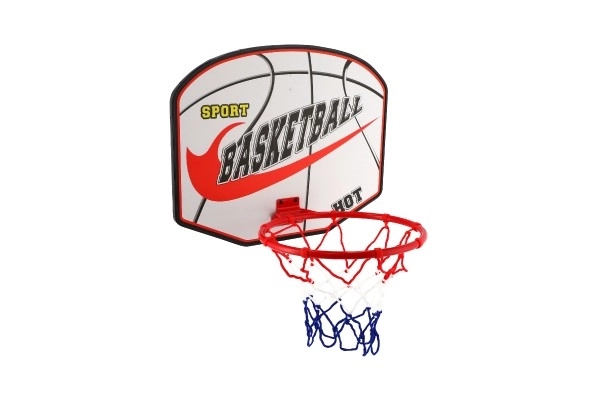 Basketbalový set s dřevěnou deskou a míčem