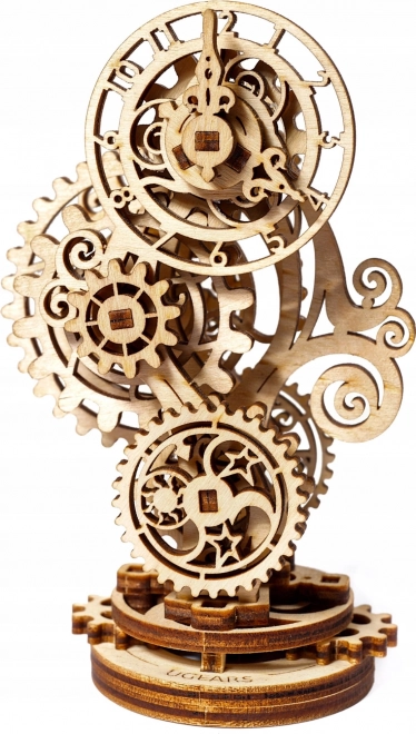 Ugears 3D dřevěné mechanické puzzle Steampunkové hodiny