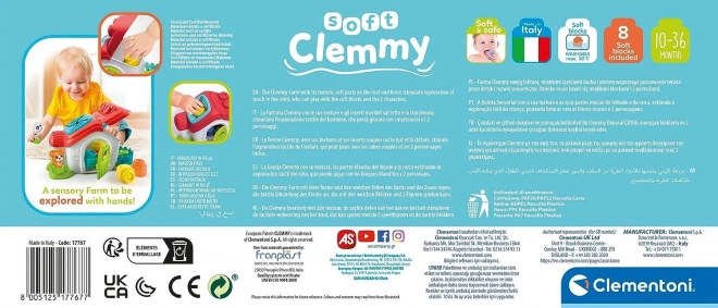 Soft Clemmy Vkládací senzorická farma s 8 kostkami