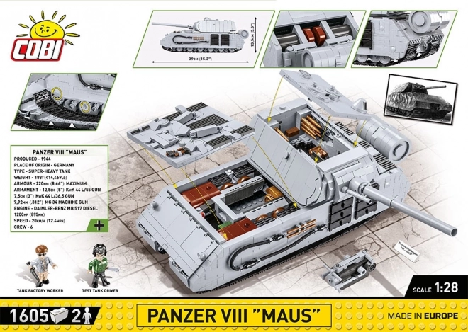 COBI 2559 II WW Panzer VIII MAUS, 1605 k, 2 f