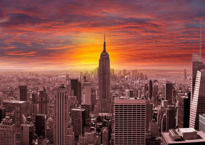 Enjoy Puzzle Západ slunce nad panoramatem New Yorku 1000 dílků