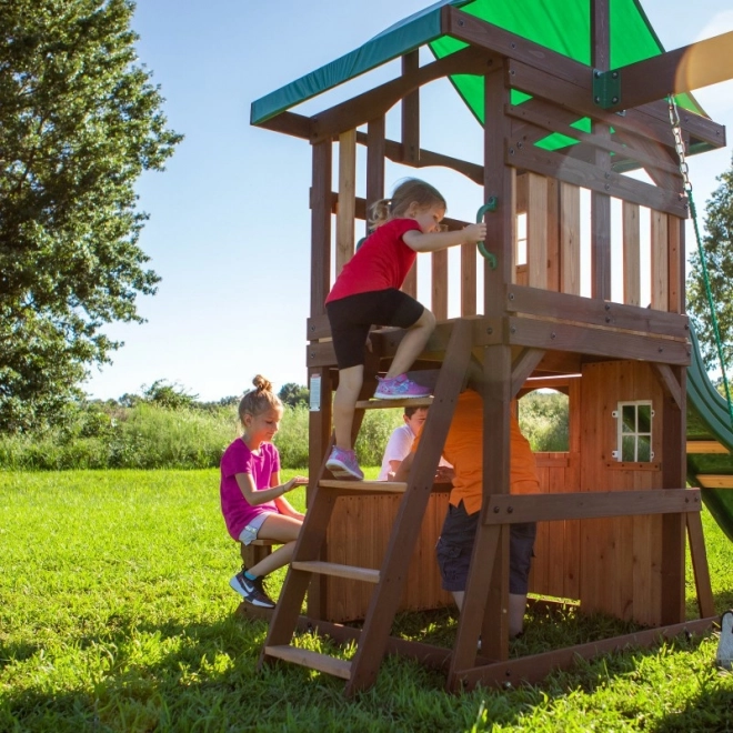 Dřevěné hřiště Lakewood se skluzavkou a houpačkami