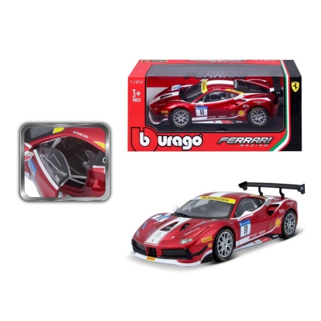 Model auta Ferrari 488 Challenge 2017 od Bburago v měřítku 1:24