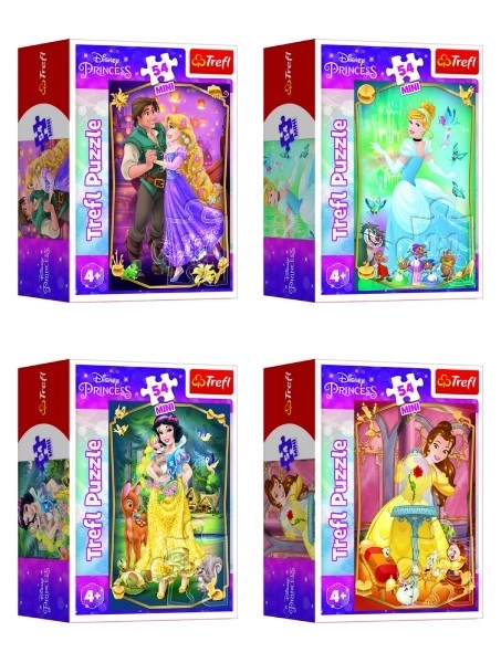 Minipuzzle Krásné princezny/Disney Princess 54 dílků
