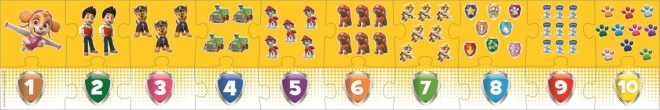 Vzdělávací puzzle Čísla Tlapková patrola 20 dílků