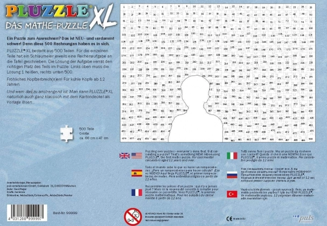 PULS ENTERTAINMENT PLUZZLE® Matematické puzzle XL 500 dílků