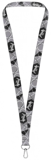 Šedý přívěsek na klíče lanyard