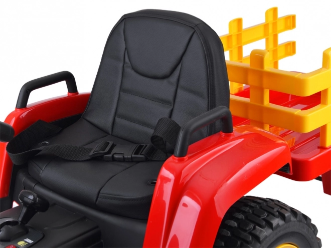 Dětský traktor s přívěsem na dálkové ovládání – Červená