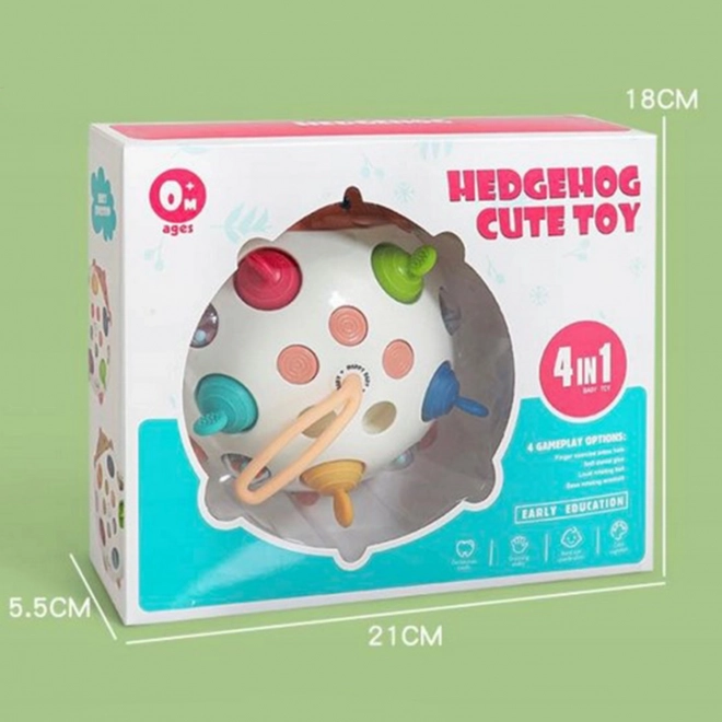 Smyslová hračka Ježek 4v1 Pop-it Aktivní