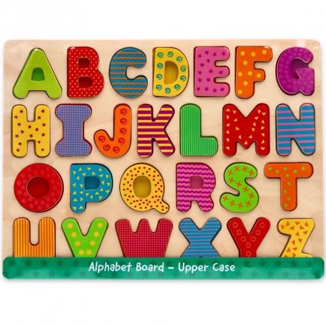 Dřevěné abecední puzzle - velká písmena