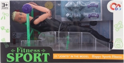 Kloubový Panáček Fitness Cvičící S Dopňky