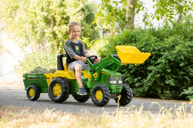 Dětský šlapací traktor s vlečkou John Deere