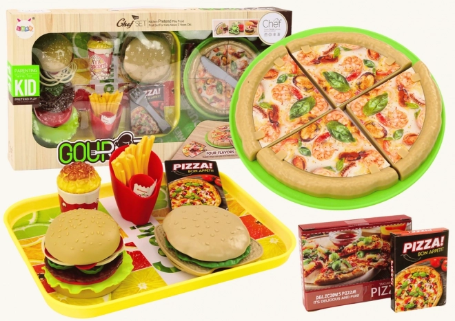 Rychlé občerstvení Pizza Burgery Burgery Hranolky Příslušenství pro děti 24 položek.