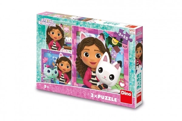 Puzzle Gábi a kamarádi 3 x 55 dílků