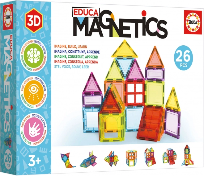 EDUCA Magnetická stavebnice Magnetics 26 díků