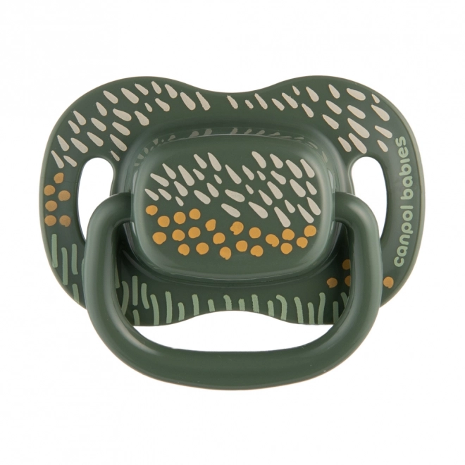 Canpol babies Set symetrických silikonových dudlíků MOUNTAINS 0-6m 2ks – zelený