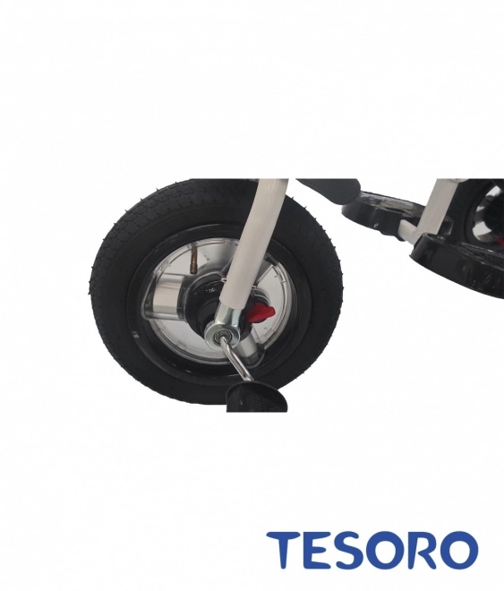 BT-10 tříkolka Nafukovací kola/volná kola Bílý rám - růžový