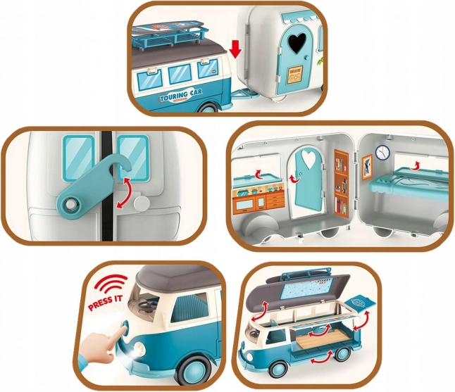 Woopie Karavan XL pro panenky Kempingová sada s přívěsem