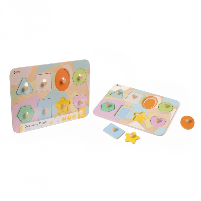 Dřevěná skládačka Puzzle Geometrické tvary