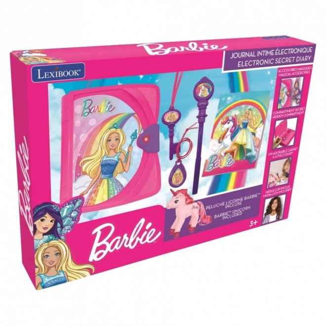 Elektronický tajný deník Barbie s plyšovým jednorožcem a doplňky