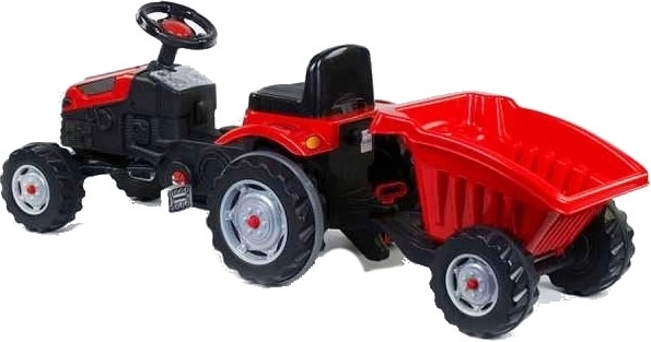 Traktor na pedály Farmer GoTrac Maxi s přívěsem Tichá kola