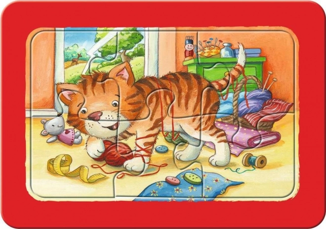 RAVENSBURGER Moje první puzzle Zvířecí kamarádi 3x6 dílků
