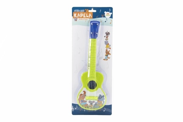 Plastové ukulele se zvířátky 40 cm s trsátkem