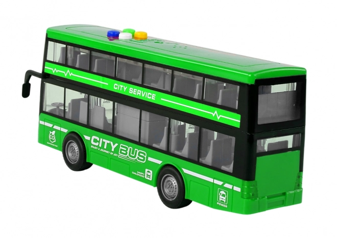 Avtobus Svetlobe Zvoki Trenje pogon 1:16 – Zelený