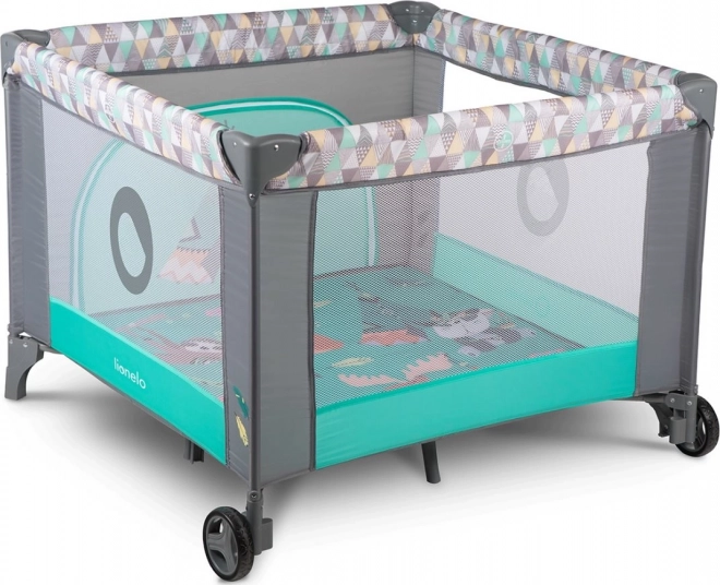 LIONELO Dětská ohrádka Fie – Turquoise Scandi