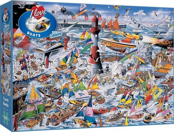 Puzzle Miluji lodě 1000 dílků od Gibsons