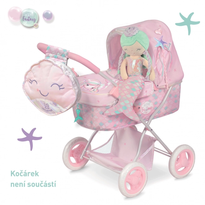 Plyšová panenka Ocean Fantasy - 36 cm s kolébkou