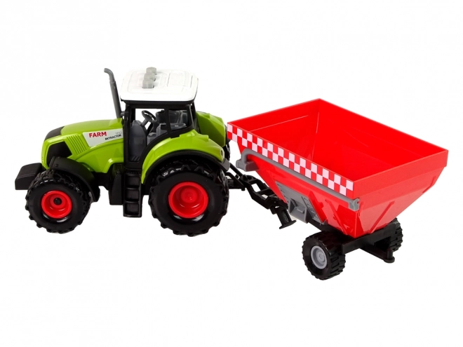 Traktor Farm Odpojitelný přívěs na obilí Zvuk Zelená