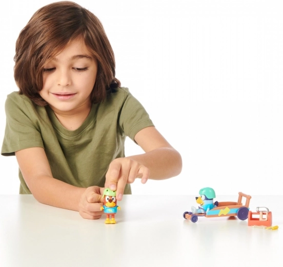 Figurky Bluey Gokart se 2 figurkami pejsků