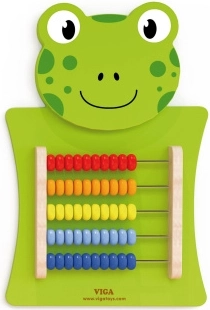 dřevěné nástěnné počítadlo žabka montessori fsc od viga