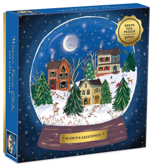 Puzzle zimní sněhová koule 500 dílků