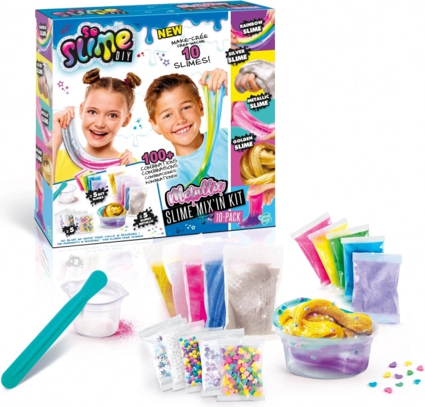So Slime Metalická sada na výrobu slizu 10 ks