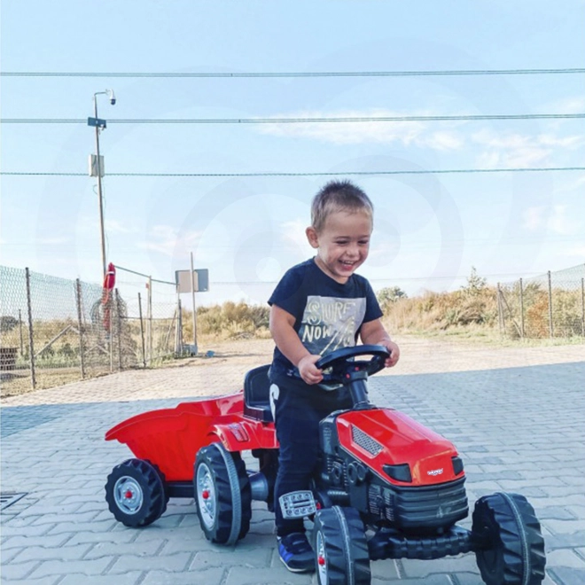 Traktor na pedály Farmer GoTrac Maxi s přívěsem Tichá kola
