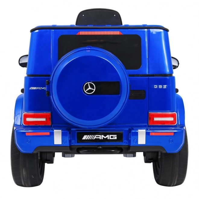 Mercedes AMG G63 pro děti Modrá barva + dálkové ovládání + MP3 LED + pomalý start + EVA + pásy