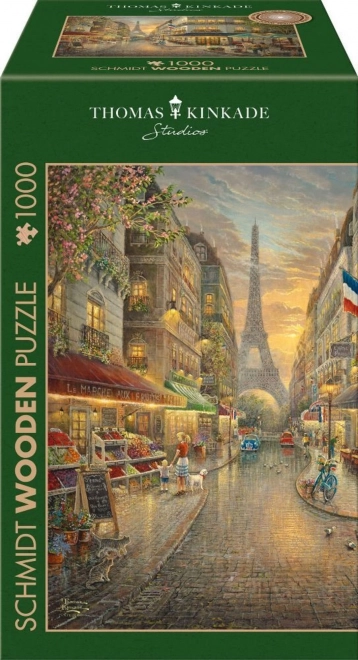 Dřevěné puzzle Pařížská kavárna 1000 dílků