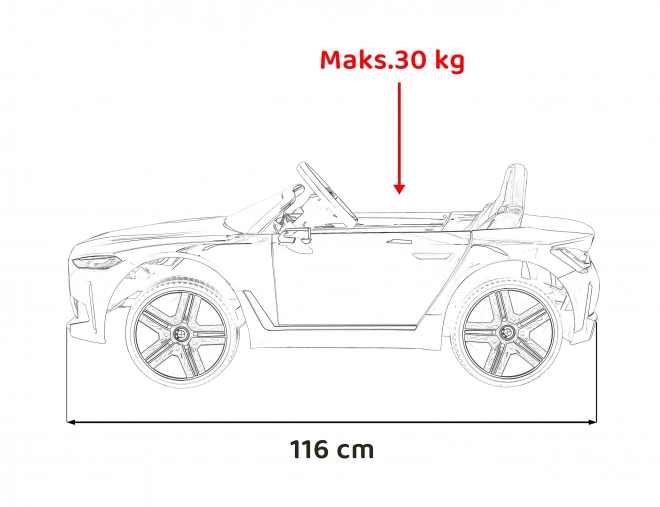 Dětské auto na baterii BMW i4 – Zlaté