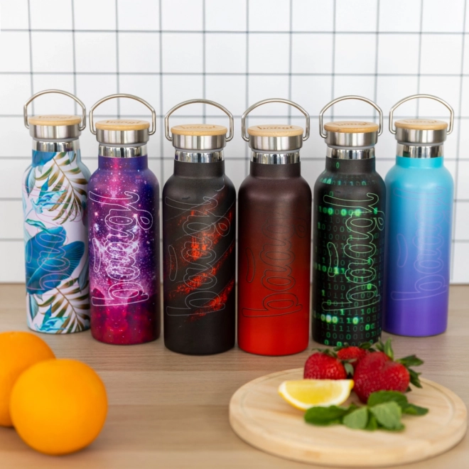 Termoláhev s bambusovým víčkem BAAGL Gradient modro-fialová 500 ml