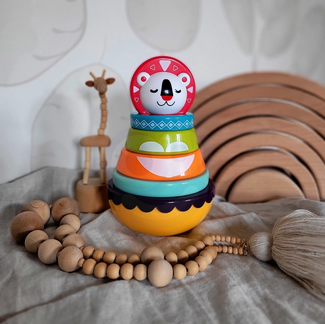 Woopie dětská smyslová skládací pyramida pro kojence