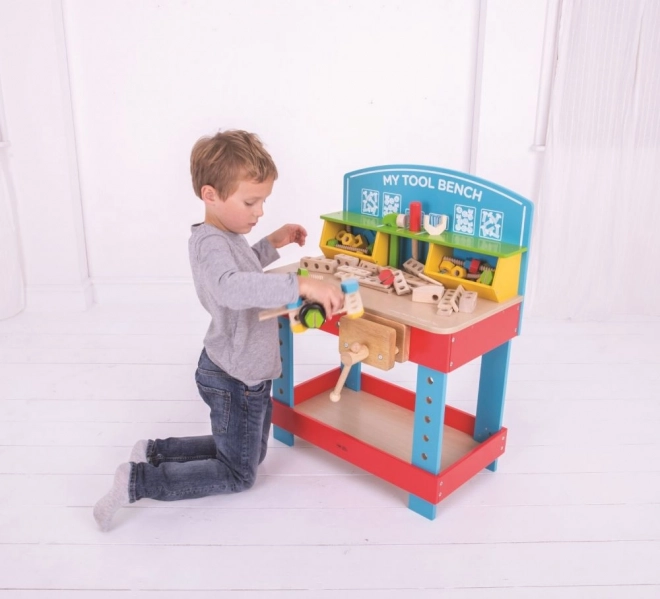 Bigjigs Toys Dřevěný pracovní stůl