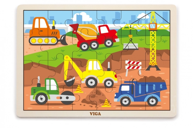 Dřevěné puzzle 24 dílků - stavba