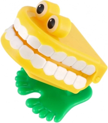 Skákací natahovací zuby 5 cm, různé barvy