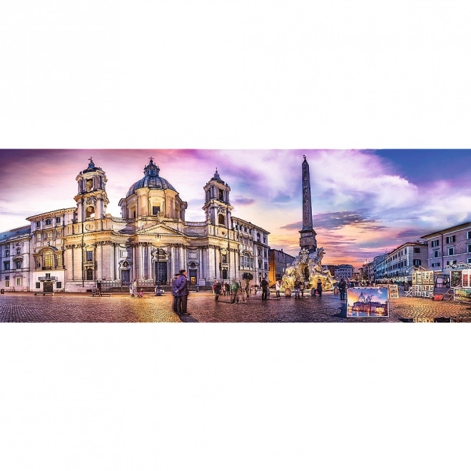 Puzzle 500 dílků panorama - Piazza Navona, Řím