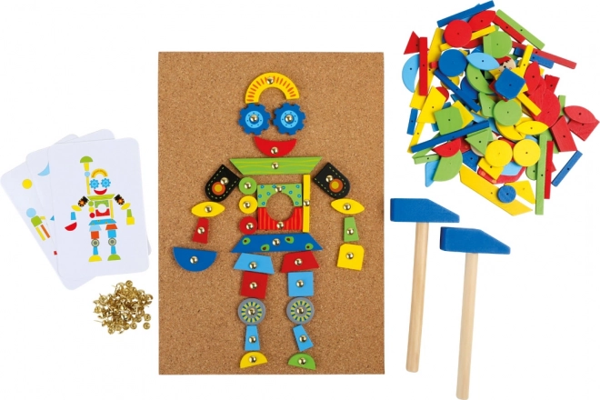 Dřevěná kreativní zatloukací hračka pro děti