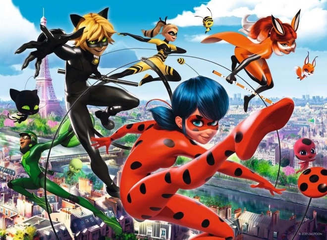 Ravensburger puzzle Miraculum Ladybug a Černý kocour 200 dílků