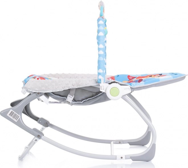 CHIPOLINO Kojenecké lehátko vibrující 2v1 Baby Spa – modré
